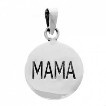 Colgante chapa Mamá Plata de Ley