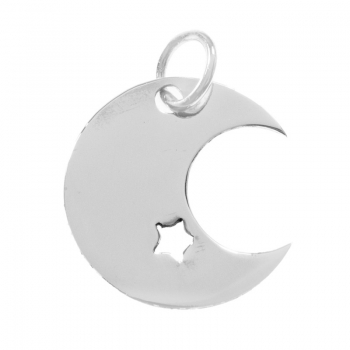 Colgante luna con estrellita