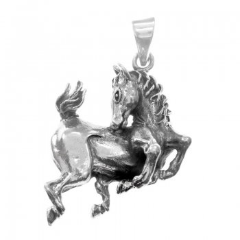 Colgante caballo envejecido Plata de Ley