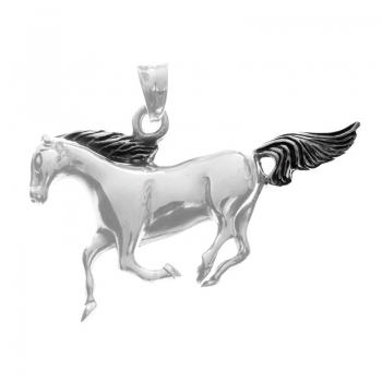 Colgante caballo a galope Plata de Ley