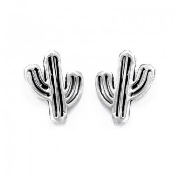 Pendientes cactus Plata de Ley