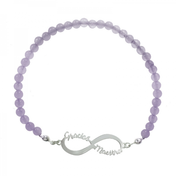 Pulsera piedra natural para profe o maestra