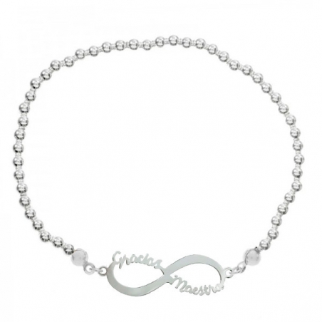 Pulsera bolitas Gracias Maestra