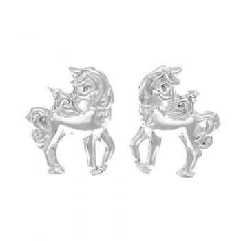 Pendientes unicornio Plata de Ley