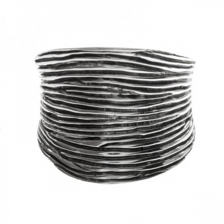 Anillo ancho rayado Plata de Ley 925