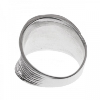 Anillo ancho rayado Plata de Ley 925 2