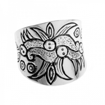 Anillo Naturaleza étnica Plata de Ley