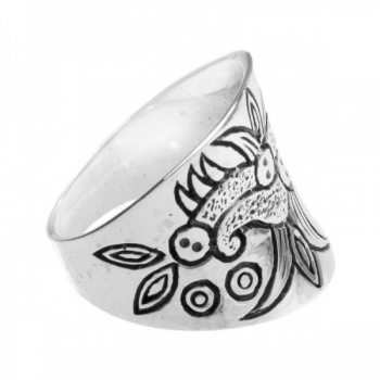 Anillo Naturaleza étnica Plata de Ley 2