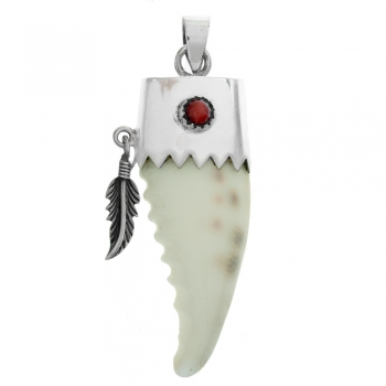 Colgante étnico con pluma