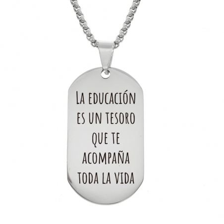 Collar con mensaje para profesor