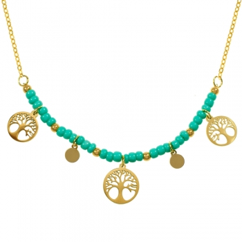 Collar árbol de la vida acero