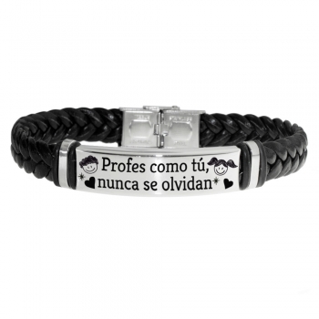 Pulsera con mensaje para profe o maestro