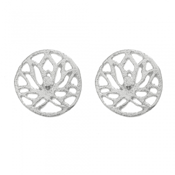 Pendientes flor de loto Plata de Ley
