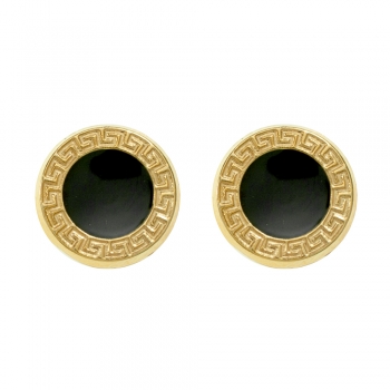 Pendientes dorados greca Plata de Ley