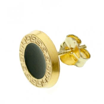 Pendientes dorados greca Plata de Ley 2