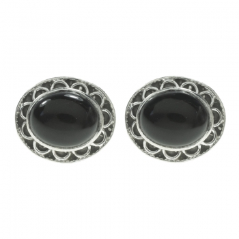 Pendientes piedra natural oval