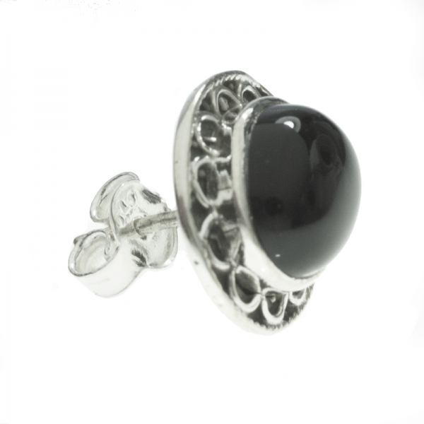 Pendientes piedra natural oval