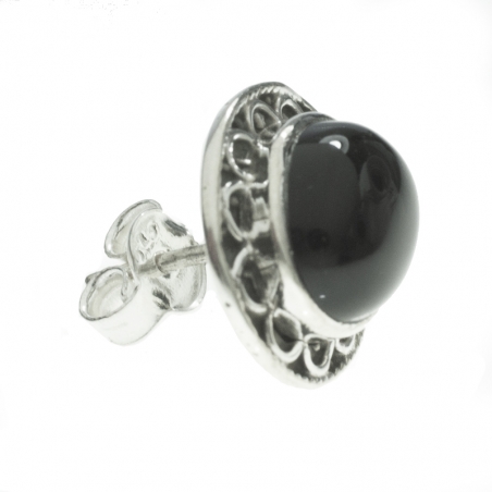 Pendientes piedra natural oval