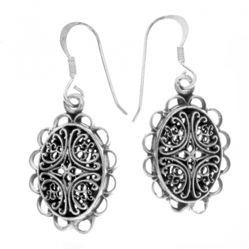 Pendientes ondas Plata de Ley