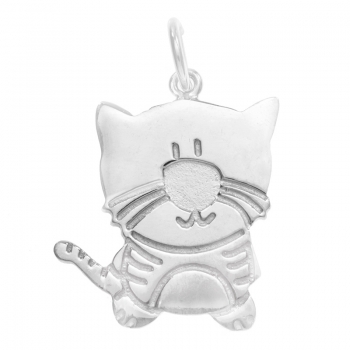 Colgante gato Plata de Ley