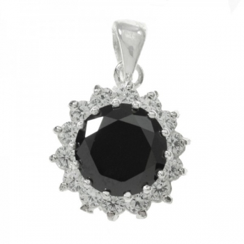 Colgante flor bicolor Plata de Ley