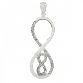 Colgante doble infinito Plata de Ley