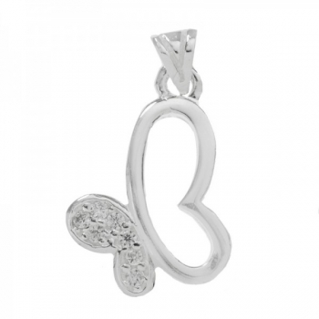 Colgante mariposa brillo Plata de Ley