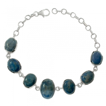 Pulsera lapislázuli Plata de Ley