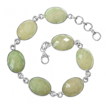 Pulsera esmeralda Plata de Ley