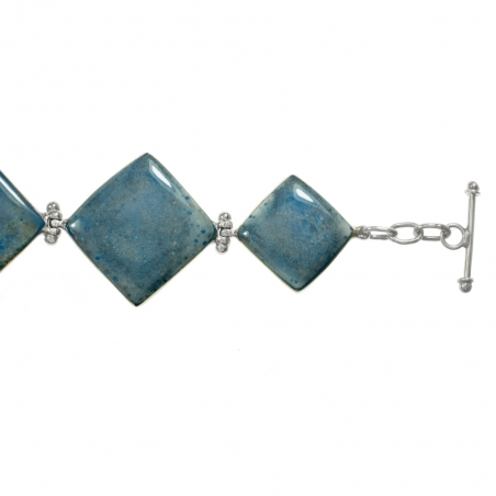 Pulsera rombos lapislázuli