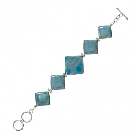 Pulsera rombos lapislázuli