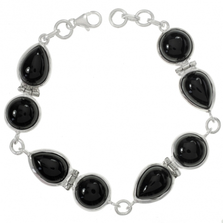 Pulsera mix ónix Plata de Ley