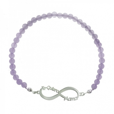 Pulsera piedra natural Te Quiero Mamá