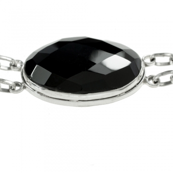 Brazalete XL ónix facetado 2