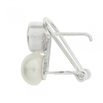 Pendientes perla con cierre omega 2