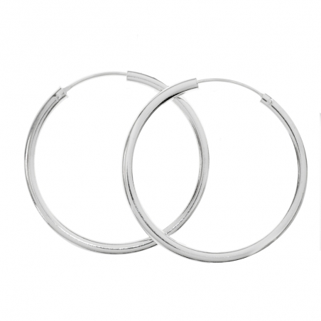 Pendientes aro grueso Plata de Ley
