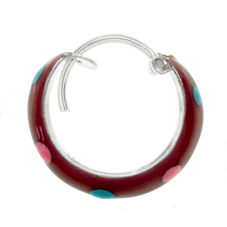 Aros esmaltado de colores Plata de Ley