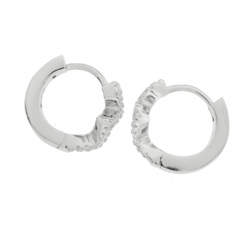 Aros rayo con brillo Plata de Ley 2