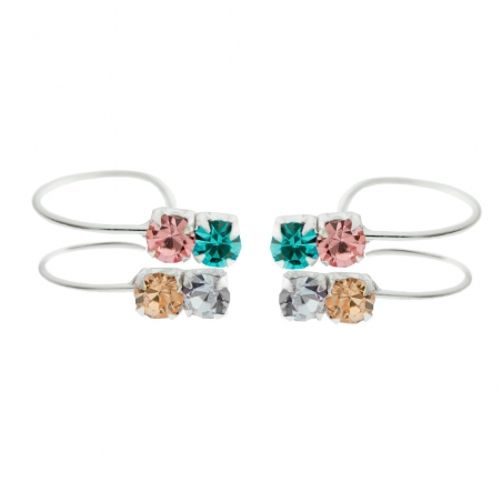 Ear cuff con circonitas de colores