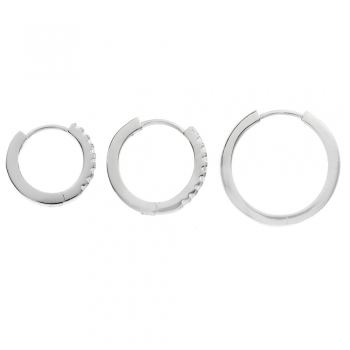 Aros brillo Plata de Ley