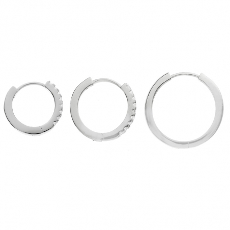 Aros brillo Plata de Ley