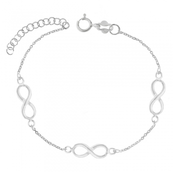 Pulsera triple infinito Plata de Ley