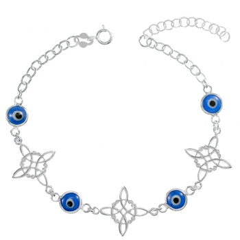 Pulsera nudo de bruja & ojo turco