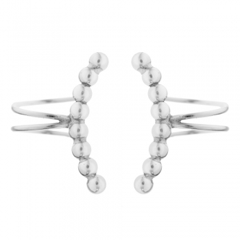 Ear cuff bolitas Plata de Ley
