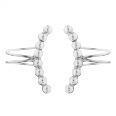 Ear cuff bolitas Plata de Ley