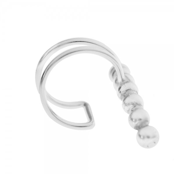 Ear cuff bolitas Plata de Ley