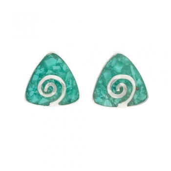 Pendientes triángulo con espiral