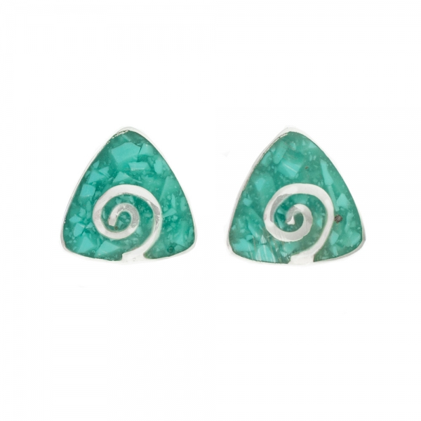 Pendientes triángulo con espiral