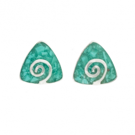 Pendientes triángulo con espiral