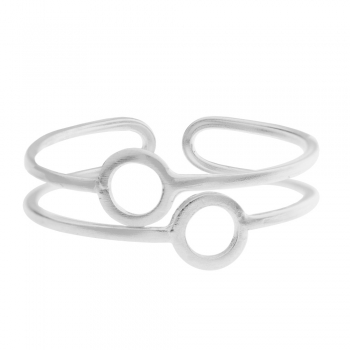 Anillo ajustable círculos Plata de Ley